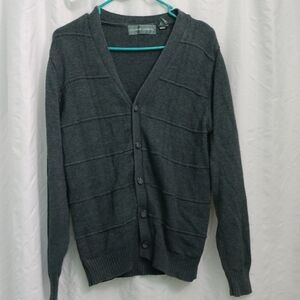 Oscar De La Renta Charcoal Cardigan Sweater